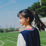 清纯校服侧脸背影女生头像图片