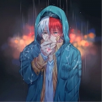 雨中伤感抽烟漫画男生头像图片