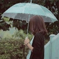 女生头像打伞伤感雨中打伞女生丧头像图片