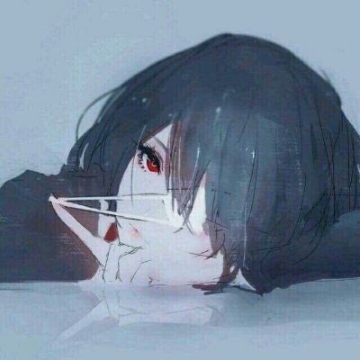 黑暗系动漫头像女冷酷高清诡异的动漫黑暗冷酷系少女头像