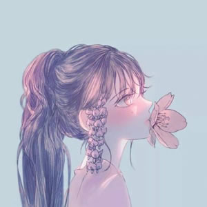 唯美动漫情头一男一女两张 愿爱如歌_情侣头像_美头网