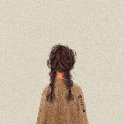 女生背影动漫手绘图片头像高清好看的头像手绘女生简单气质背影