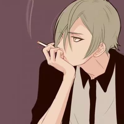动漫男头像抽烟高清男生二次元吸烟的头像动漫伤感图片