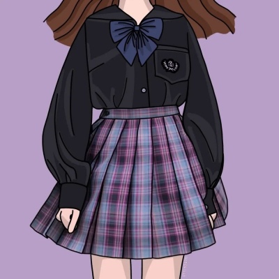 动漫半身裙子头像女高清学生制服的动漫部位女头半身裙图片