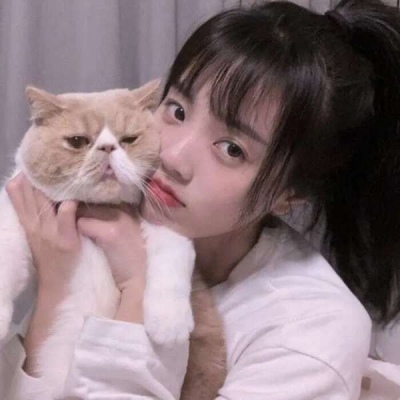 女生抱着猫咪的头像高清漂亮好看ins抱猫的女生头像图片