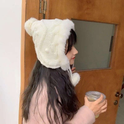 冬天戴帽子可爱头像高清可爱的真人头像女生冬天戴帽子图片