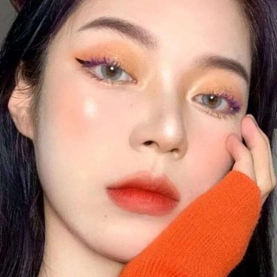 橘色系阳光头像女高清漂亮的橘色头像女可爱小清新图片