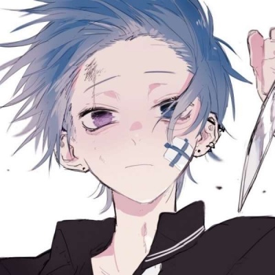 蓝色动漫男生头像 高清好看的动漫头像蓝色系男生图片