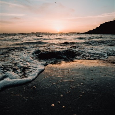 真实海滩夕阳头像微信专用风景图片